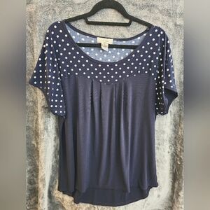 Blue polyester top. 3xl.